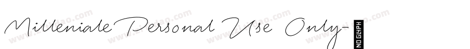 Milleniale Personal Use Only字体转换